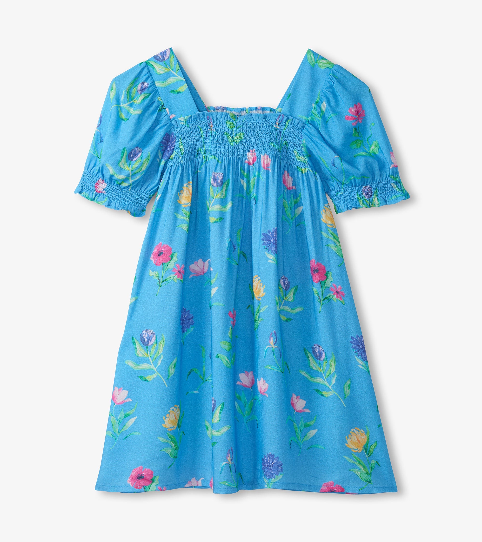 Hatley Girls Hyper Real Floral Smocked Dress