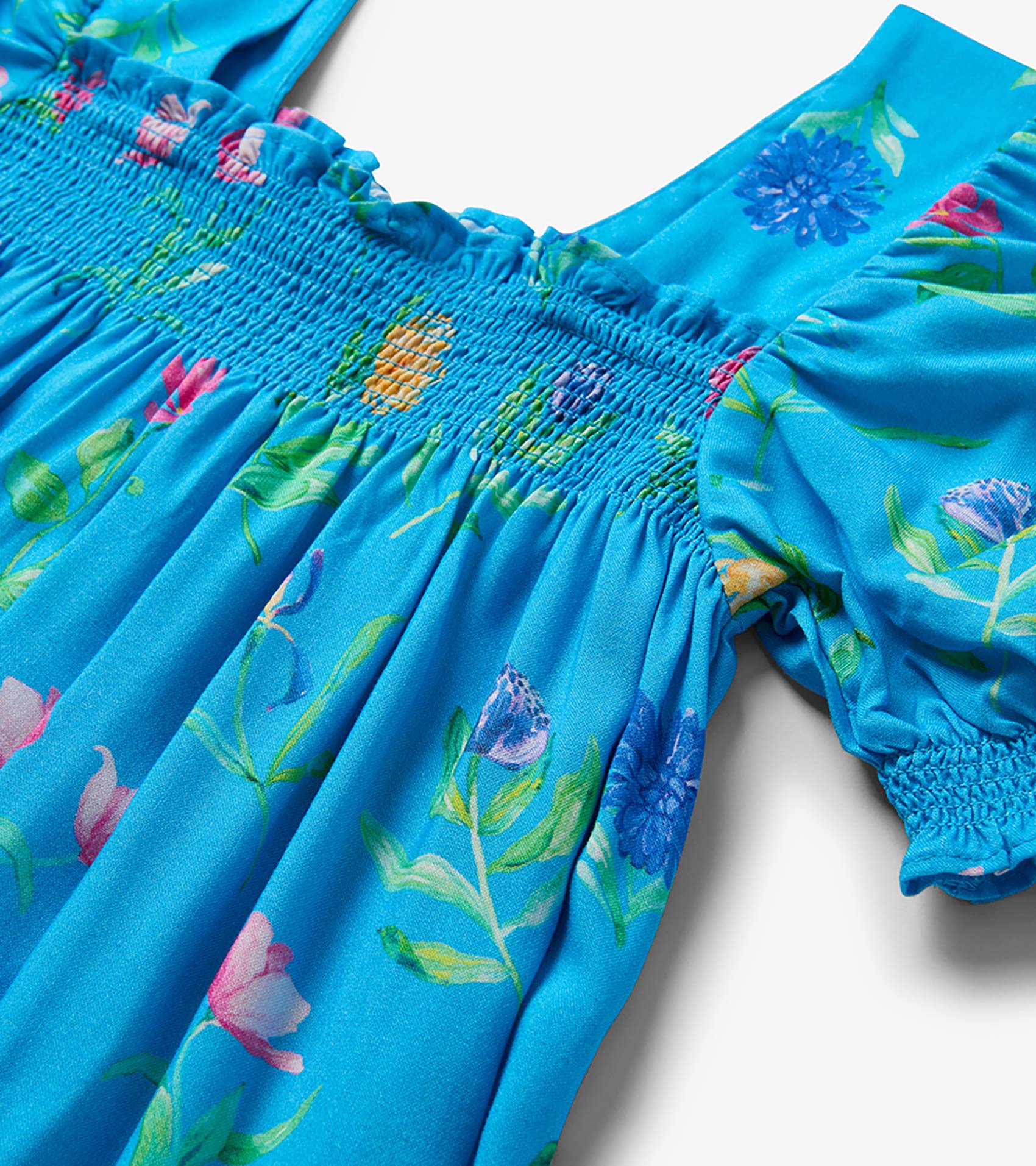 Hatley Girls Hyper Real Floral Smocked Dress