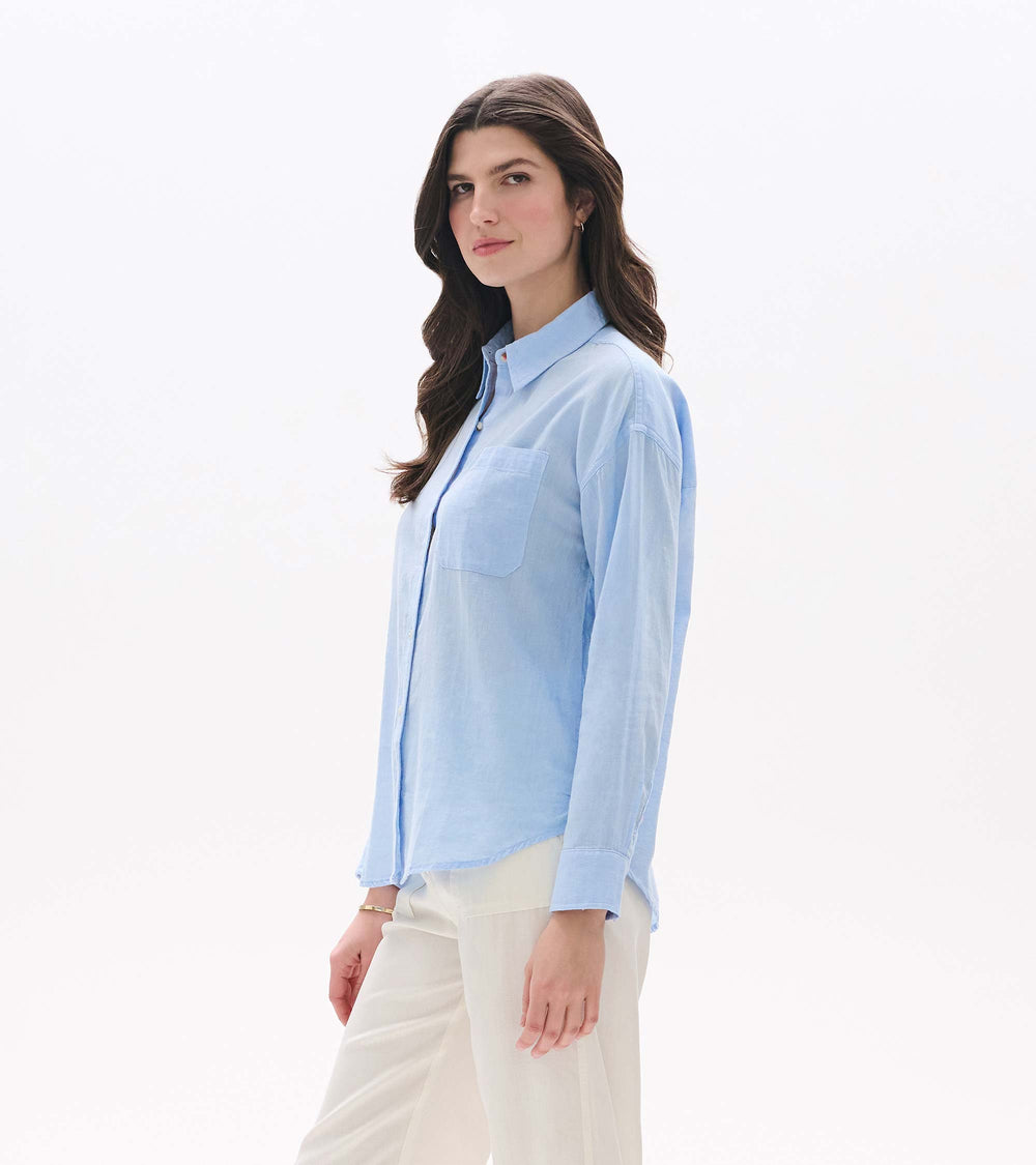 Hatley Relaxed Button Down - Light Blue Chambray
