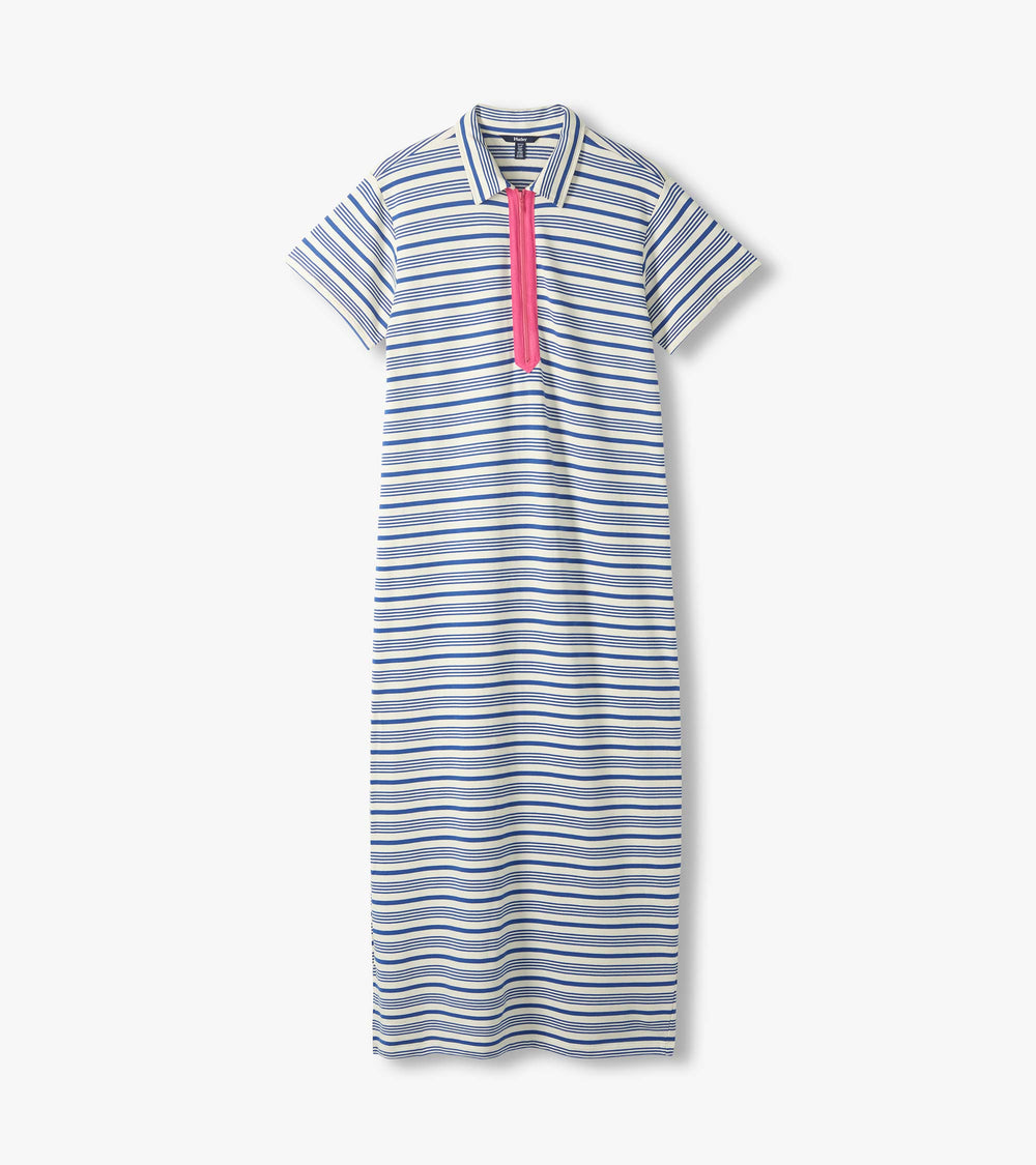 Hatley Contrast Zip Maxi Dress - Limoges Stripes