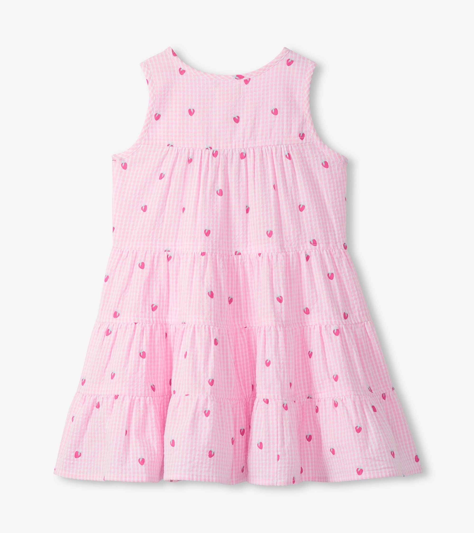 Hatley Girls Gingham Berries Tiered Dress