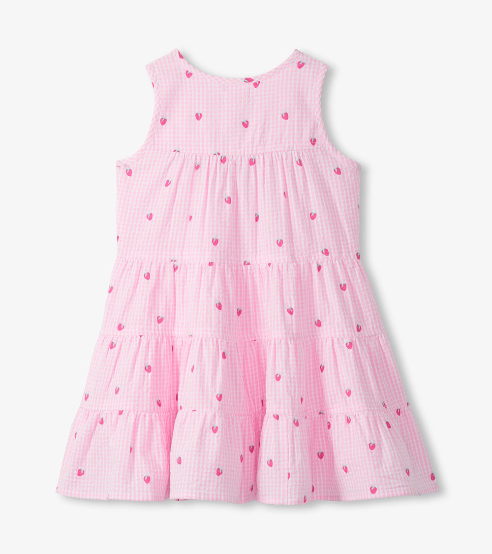 Hatley Girls Gingham Berries Tiered Dress