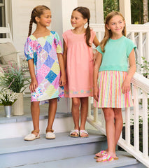 Hatley Girls Mix-Up Patch Work Smocked Dress