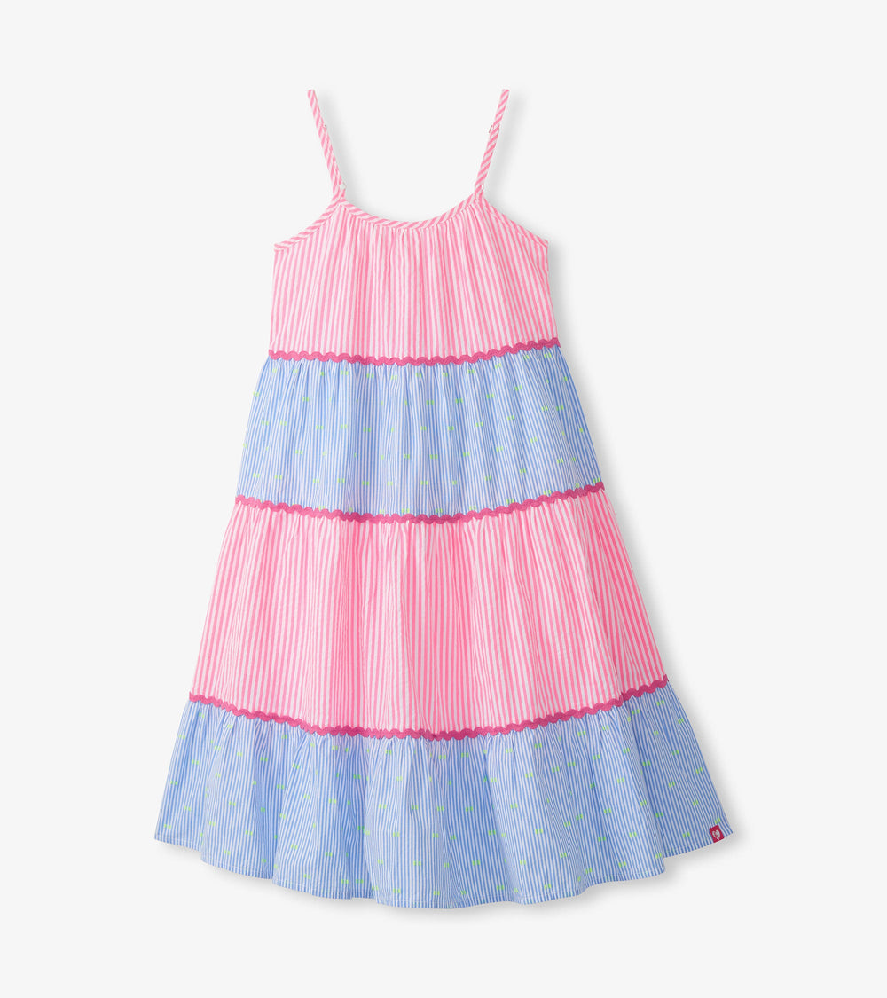 Hatley Girls Mixed Seersucker Strappy Midi Dress