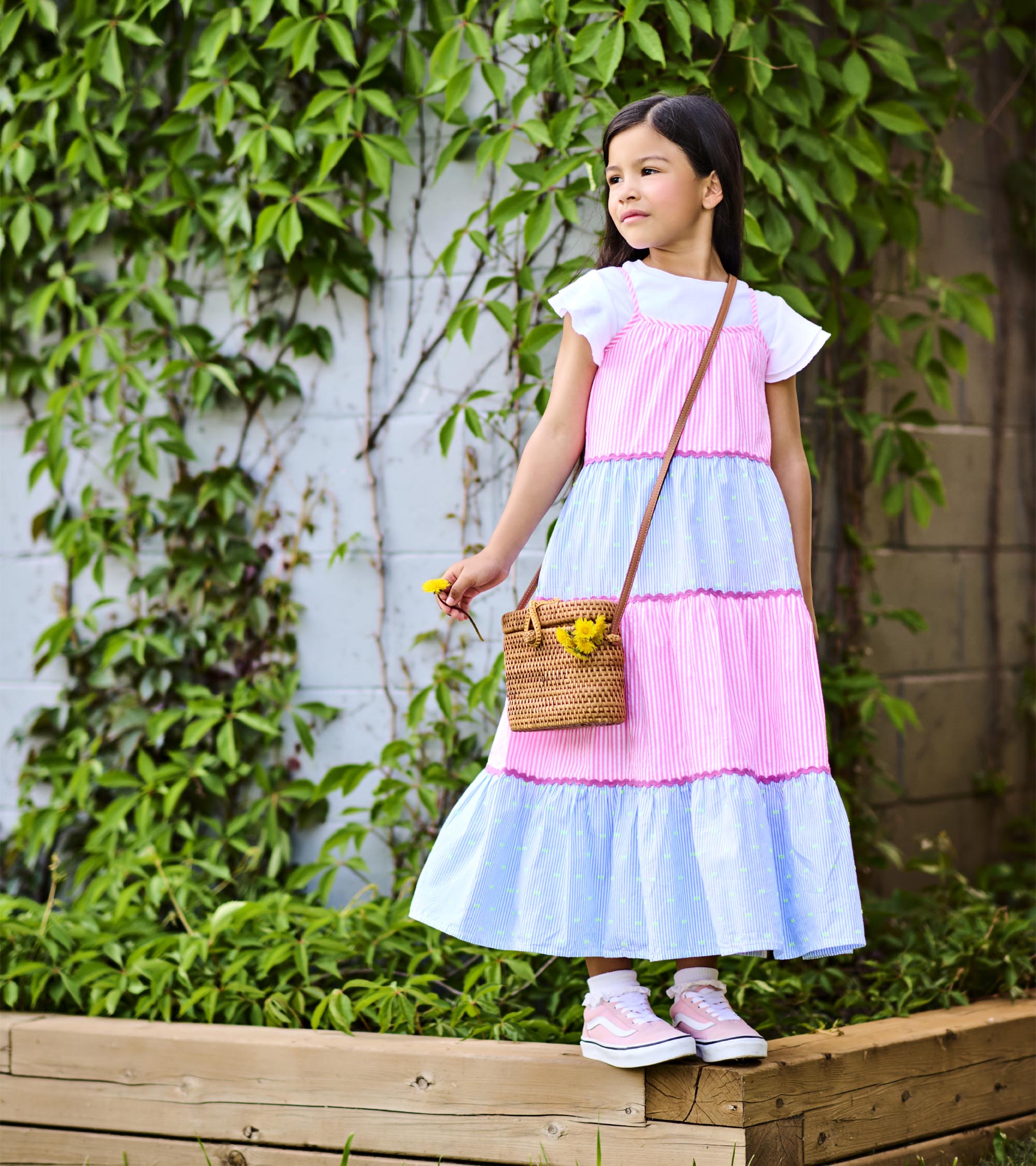 Hatley Girls Mixed Seersucker Strappy Midi Dress