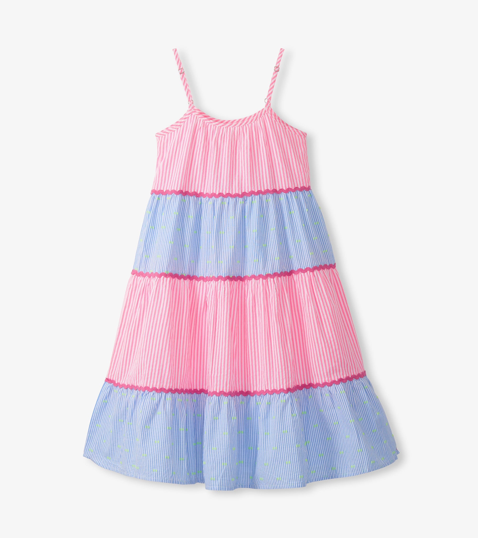 Hatley Girls Mixed Seersucker Strappy Midi Dress