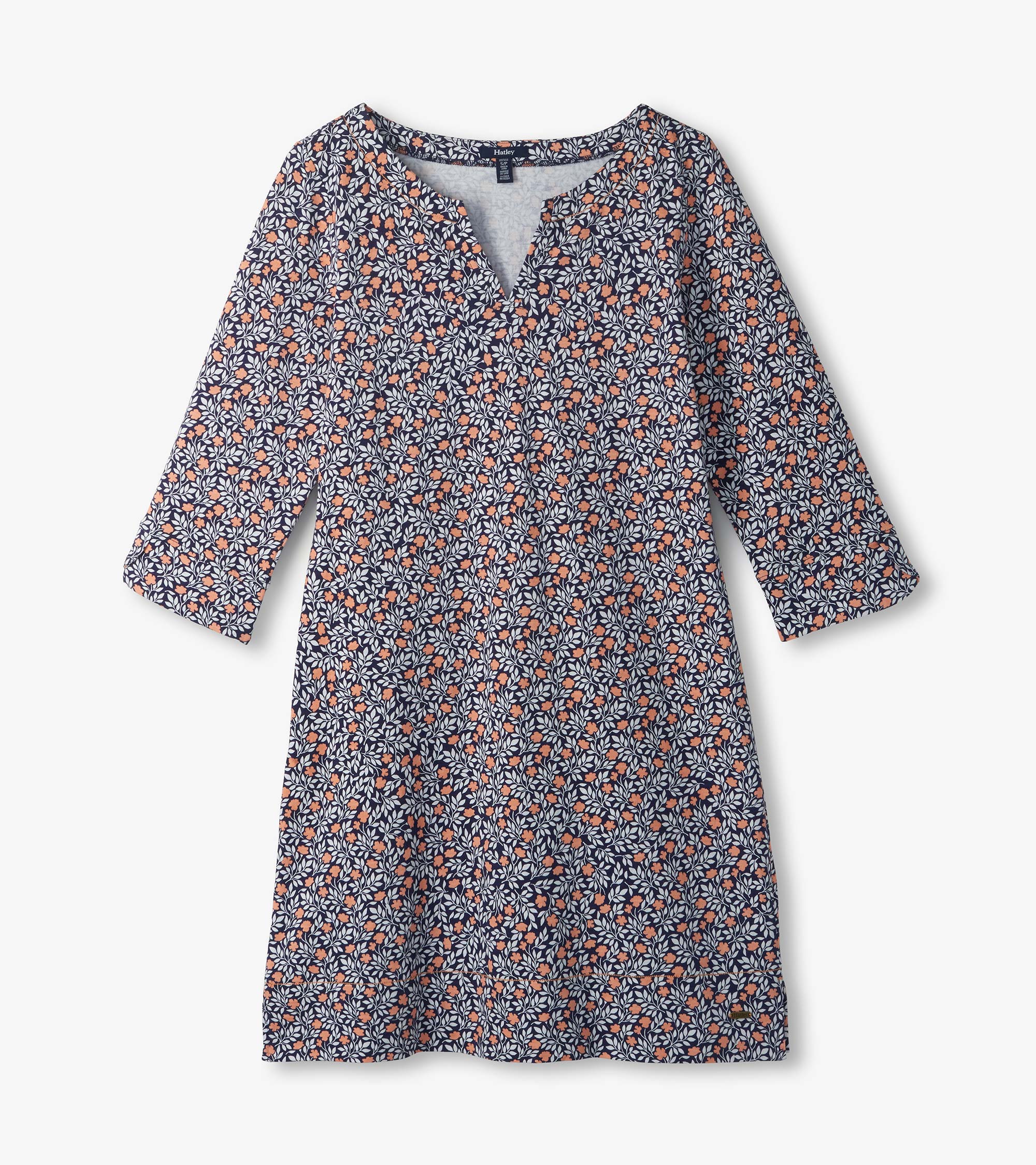 Hatley Lily Notch Neck Dress - Mini Vines