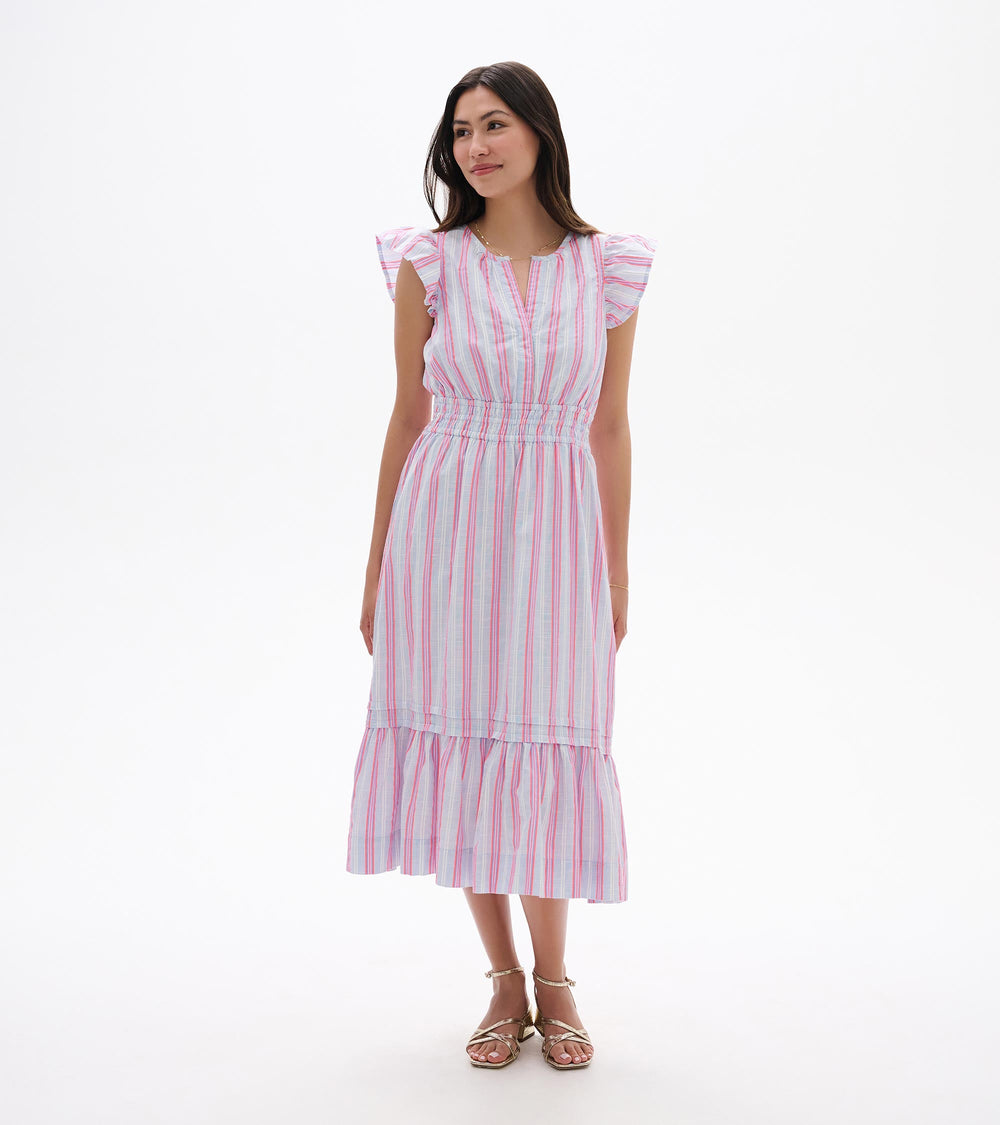 Hatley Fiona Dress - Neon Stripes
