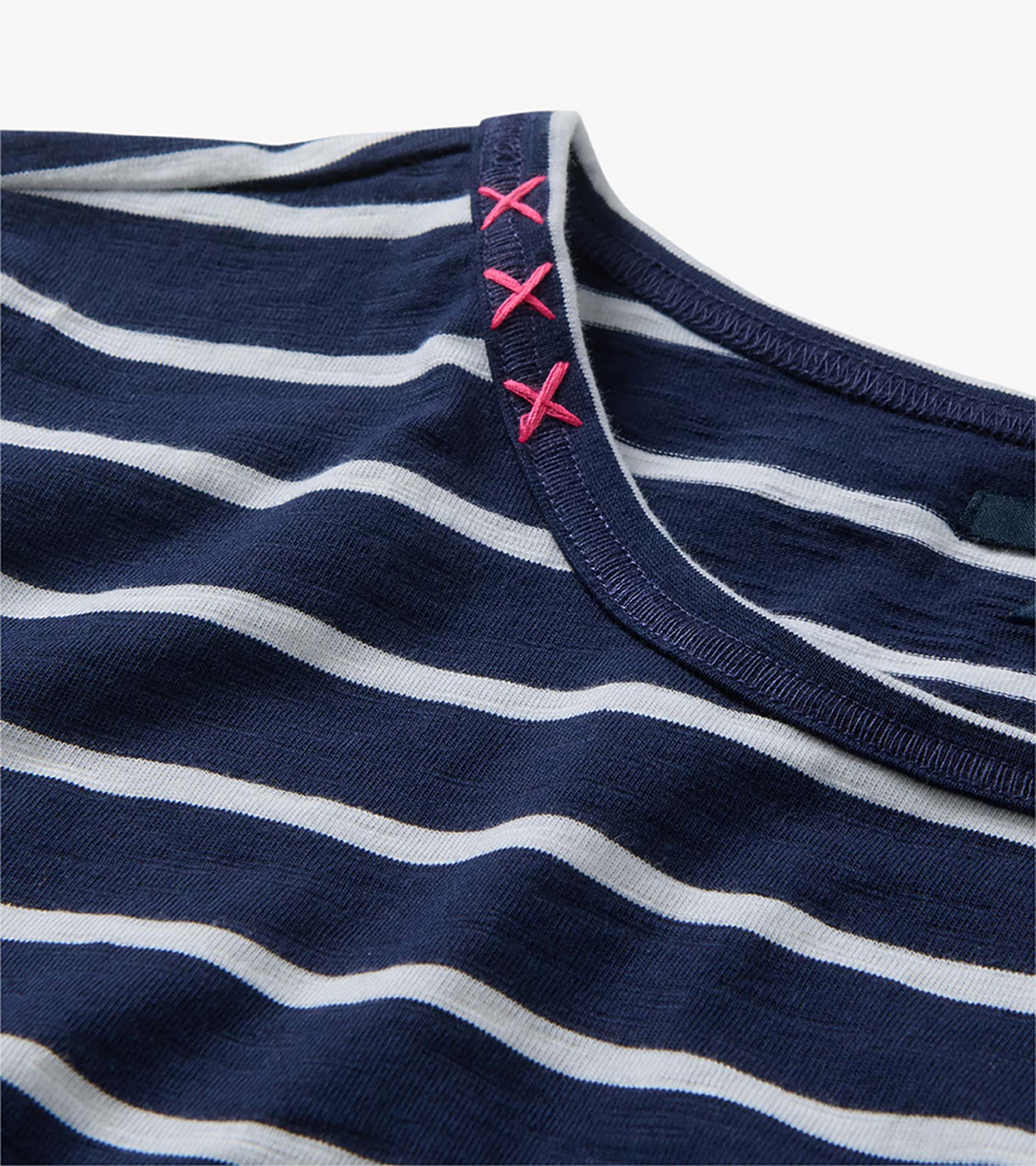 Hatley Midi Tee Shirt Dress - Navy and White Stripes