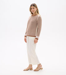 Hatley Pointelle Stripe Sweater - Neutral