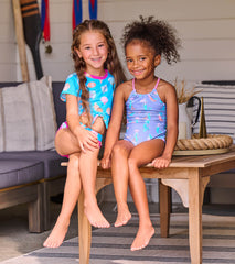 Hatley Girls Sea Shells Tie-Front Two-Piece Swimsuit