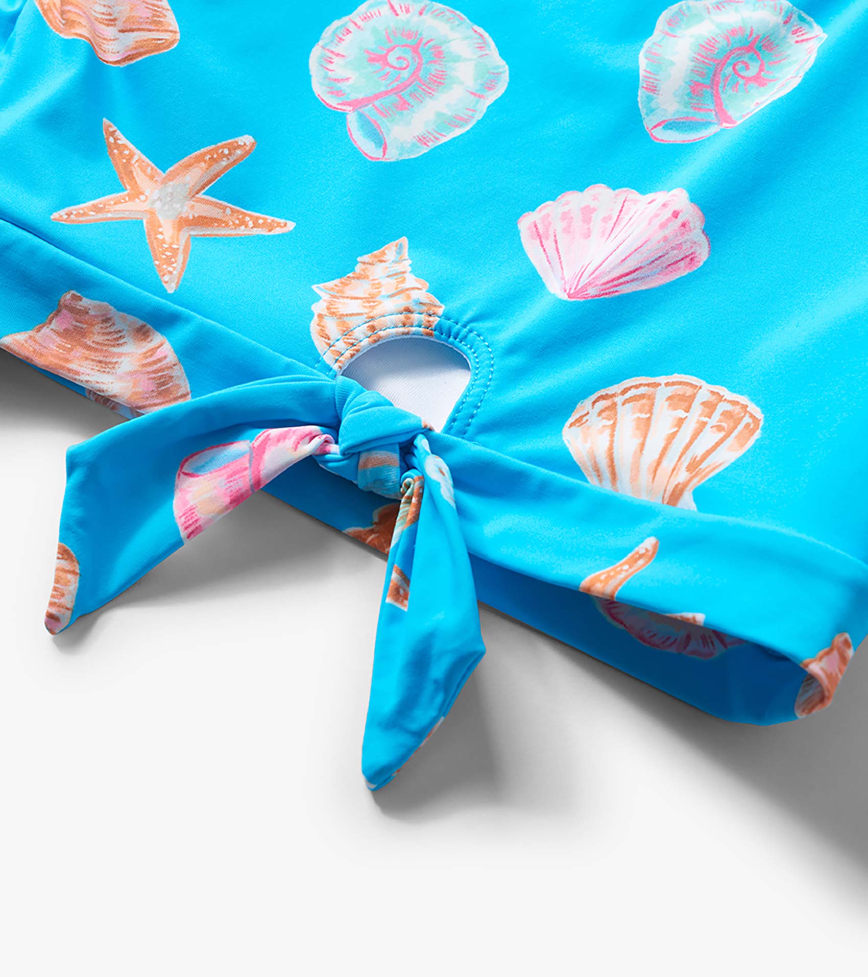 Hatley Girls Sea Shells Tie-Front Two-Piece Swimsuit