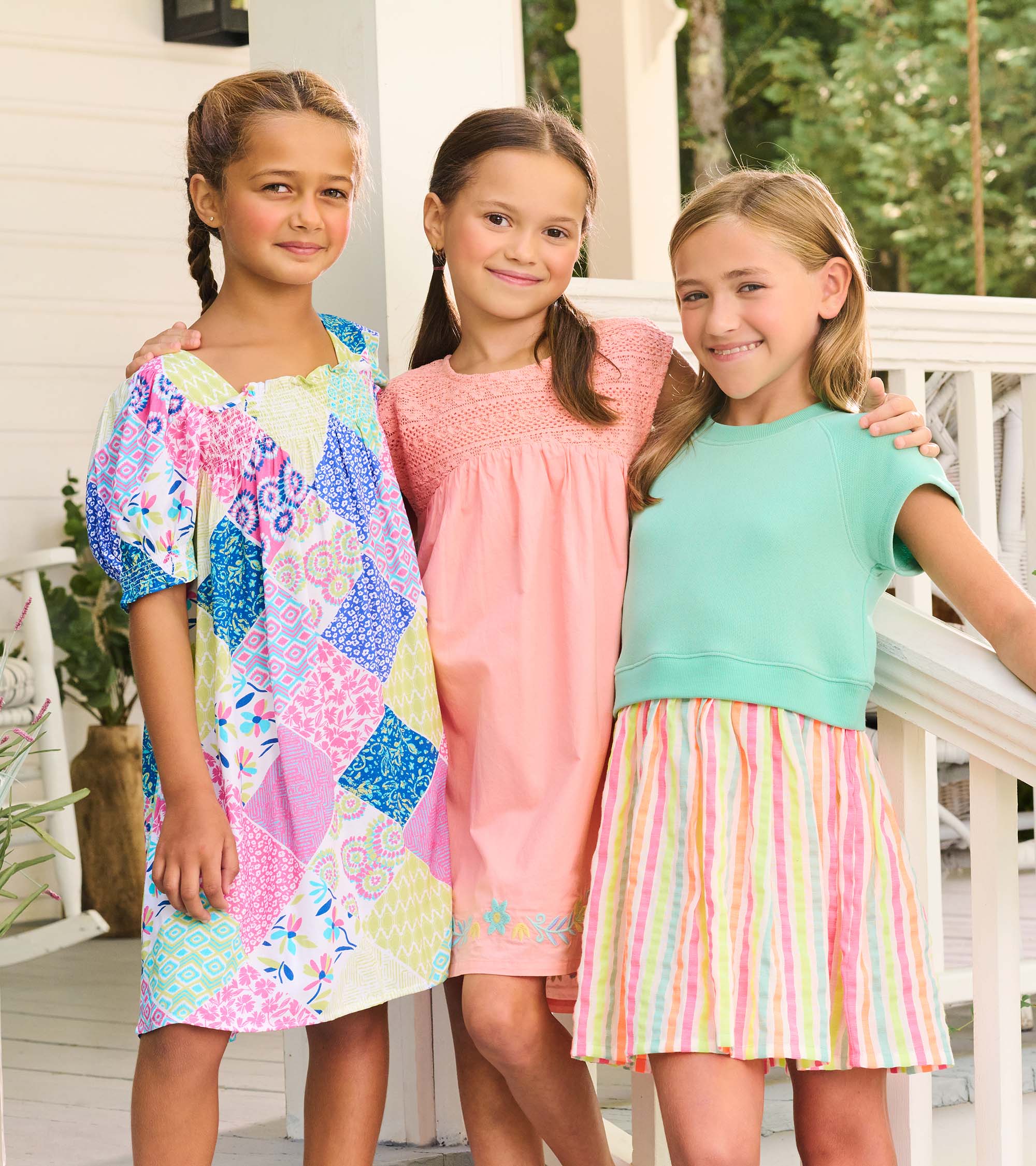 Hatley Girls Neon Summer Mixed Fabric Dress