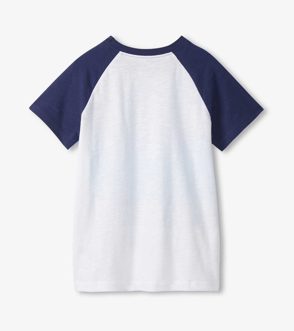 Hatley Boys Fin Stripes Raglan T-Shirt