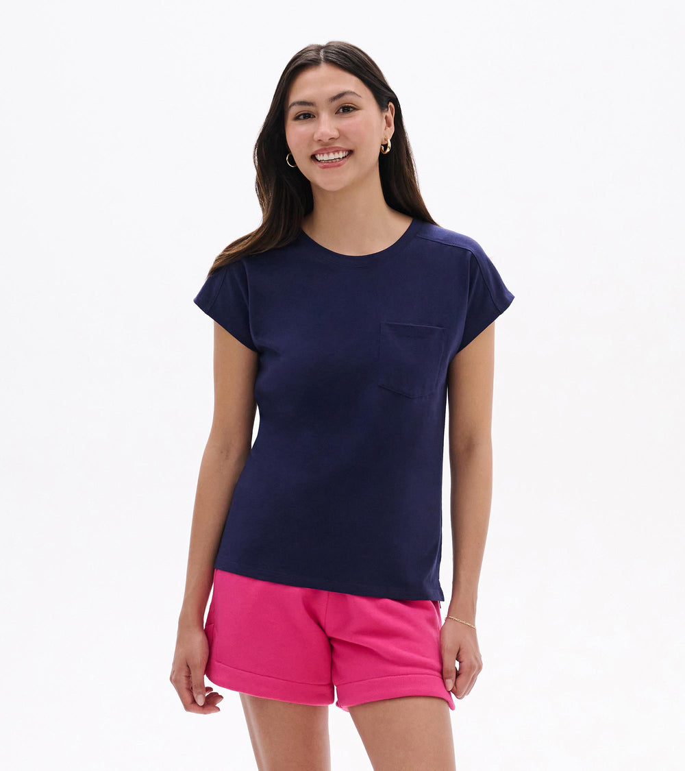 Hatley Ella Relaxed Tee - Patriot Blue
