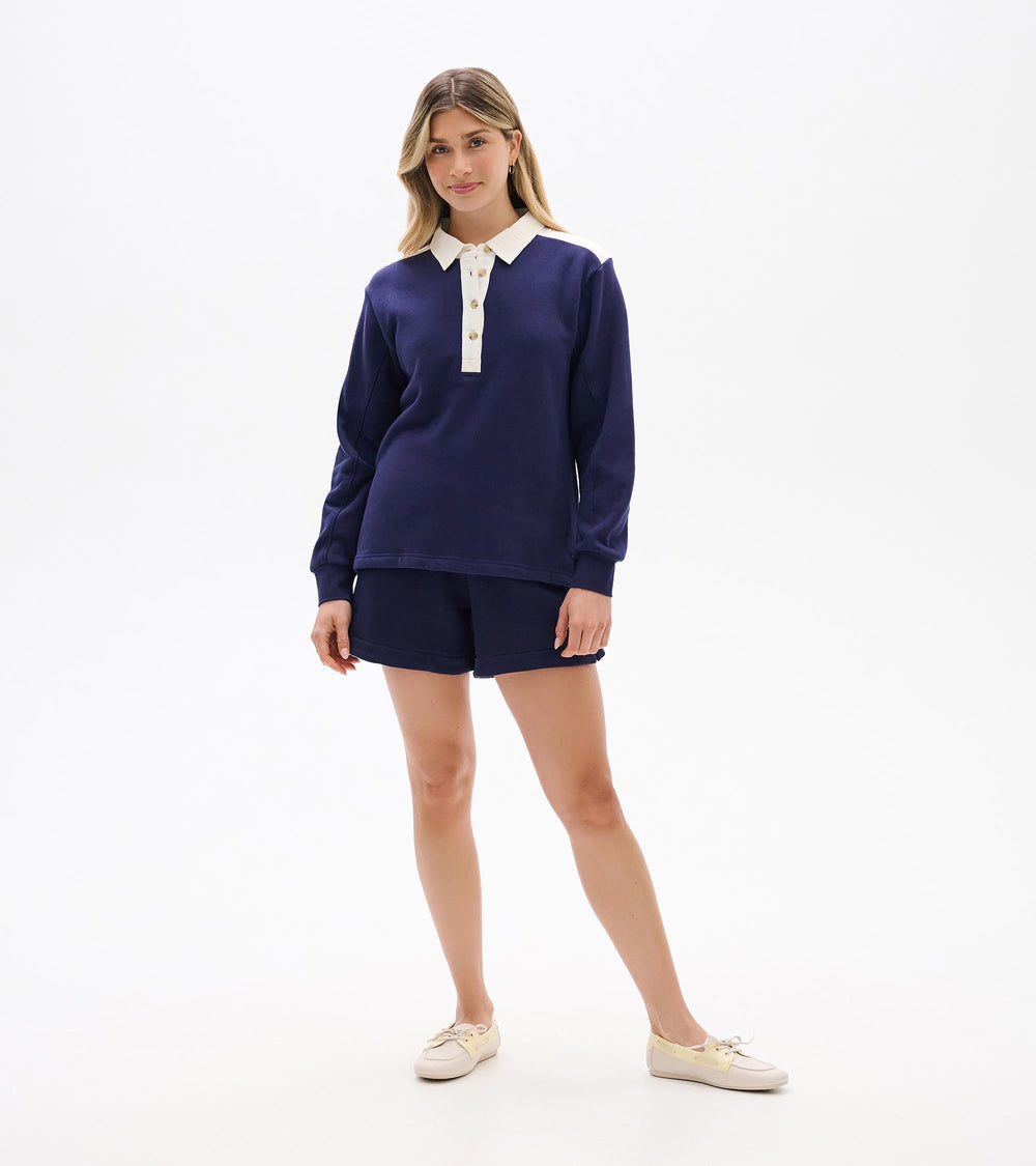 Hatley Coco Polo Top - Patriot Blue