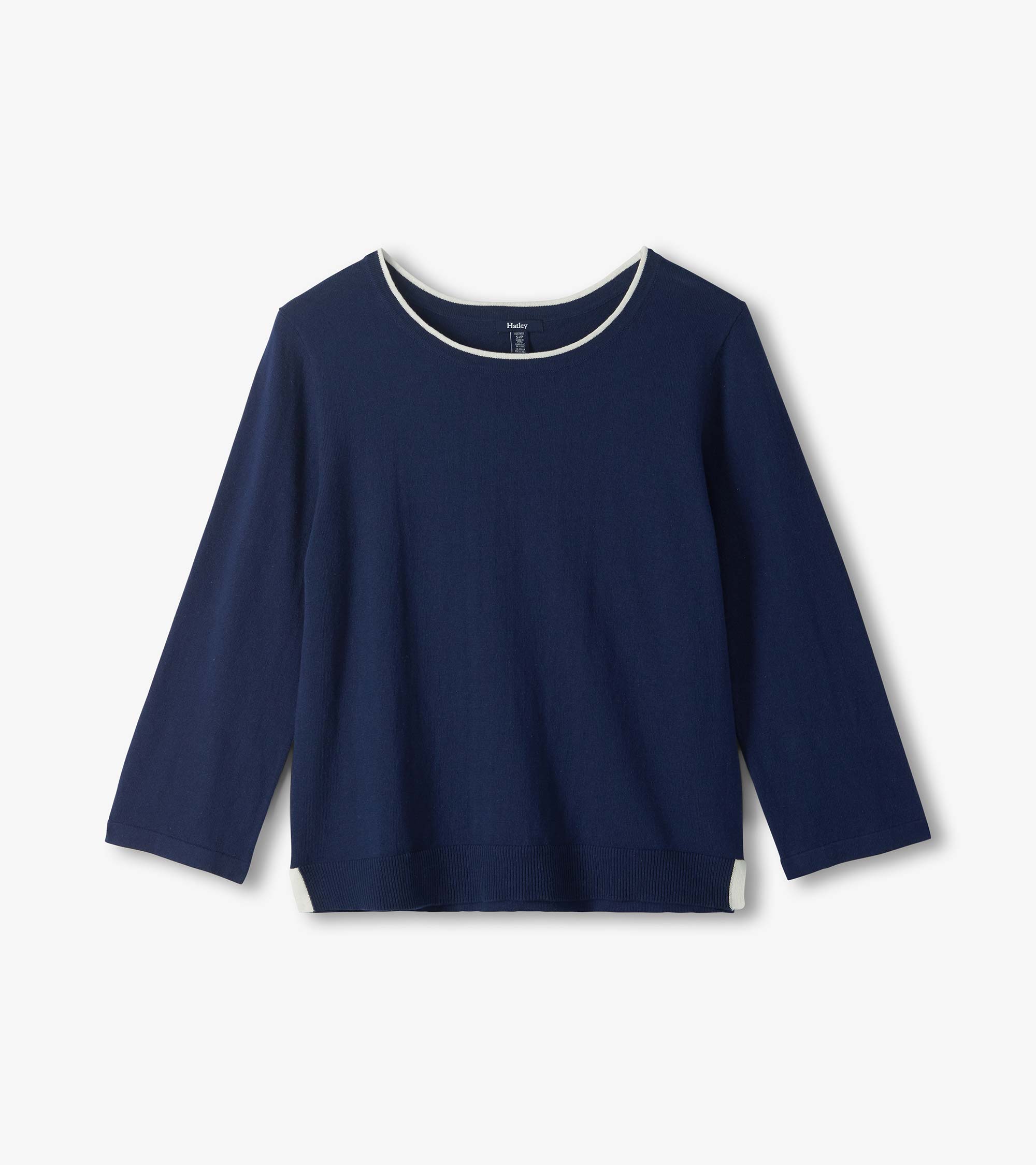 Hatley 3/4 Sleeve Knit Top - Patriot Blue