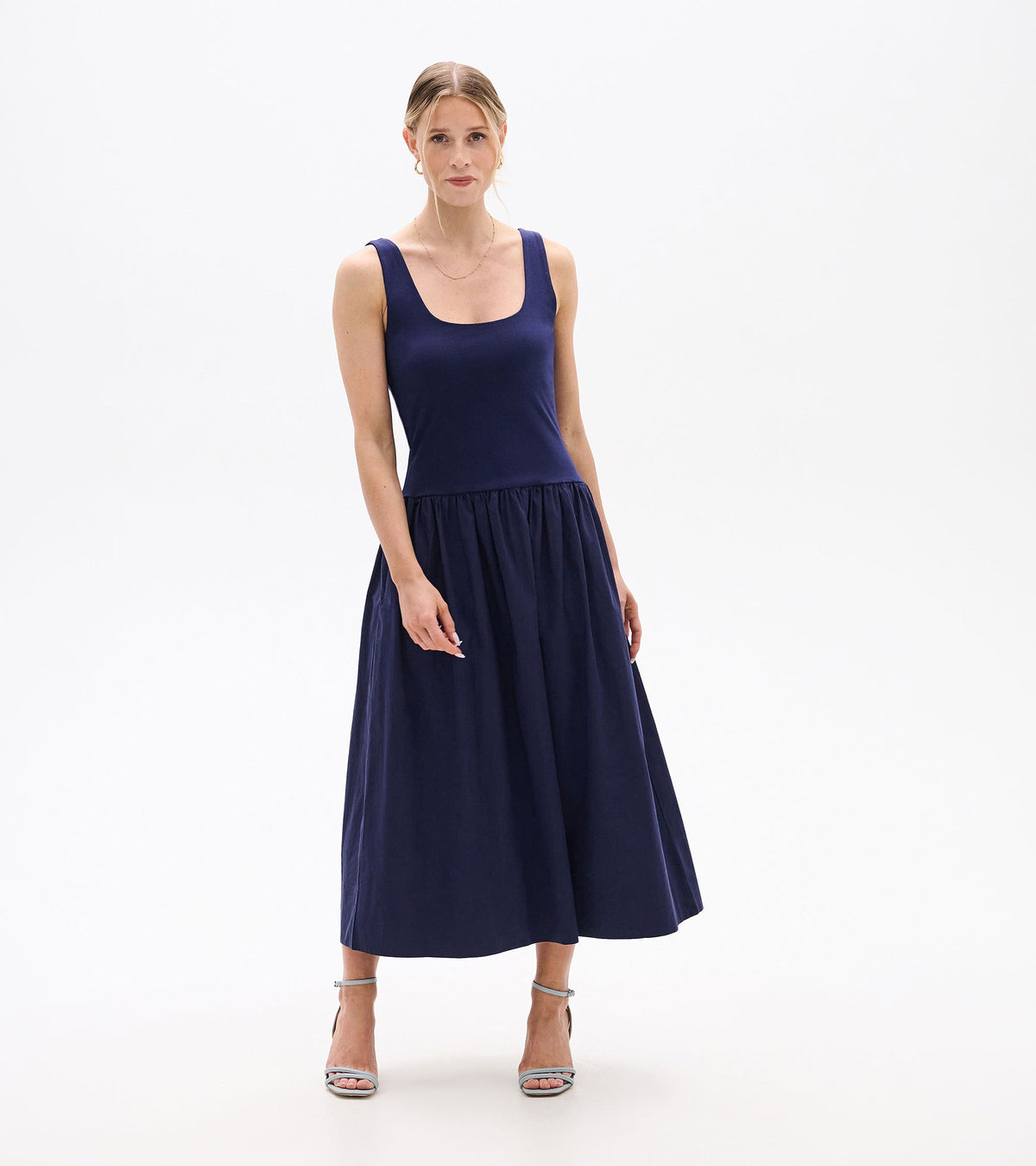 Hatley Mix Media Midi Dress - Patriot Blue