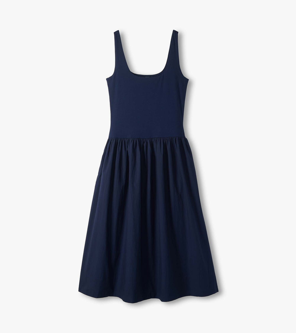 Hatley Mix Media Midi Dress - Patriot Blue