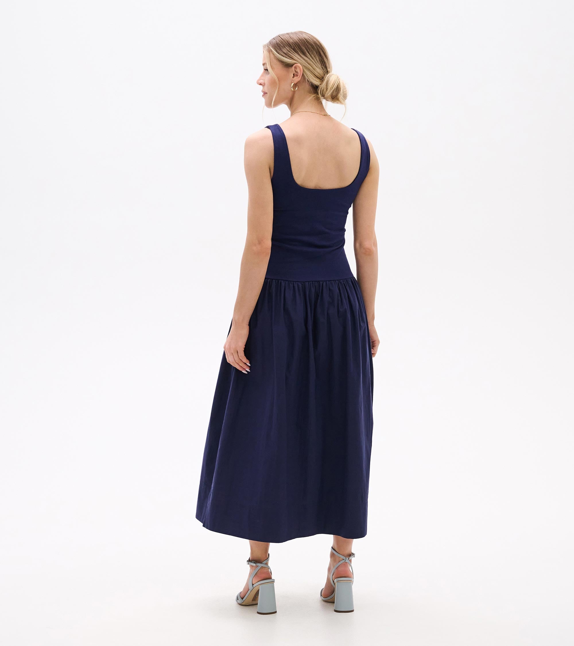Hatley Mix Media Midi Dress - Patriot Blue