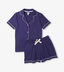 Hatley Women's Classic Navy Short Pajama Set