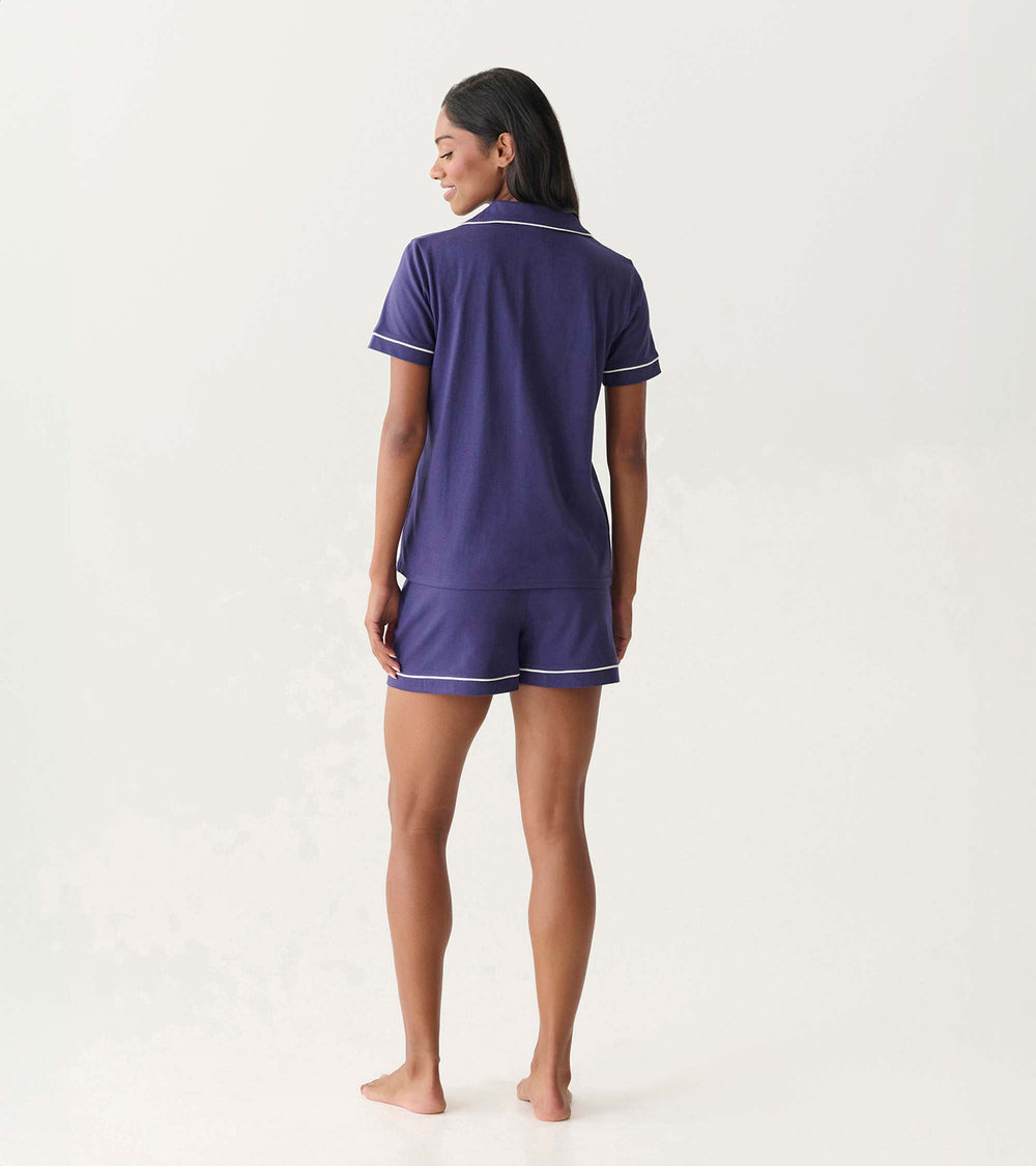 Hatley Women's Classic Navy Short Pajama Set