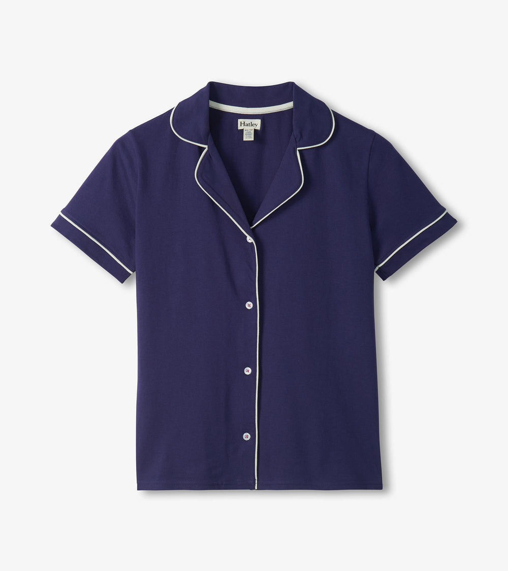 Hatley Women's Classic Navy Short Pajama Set
