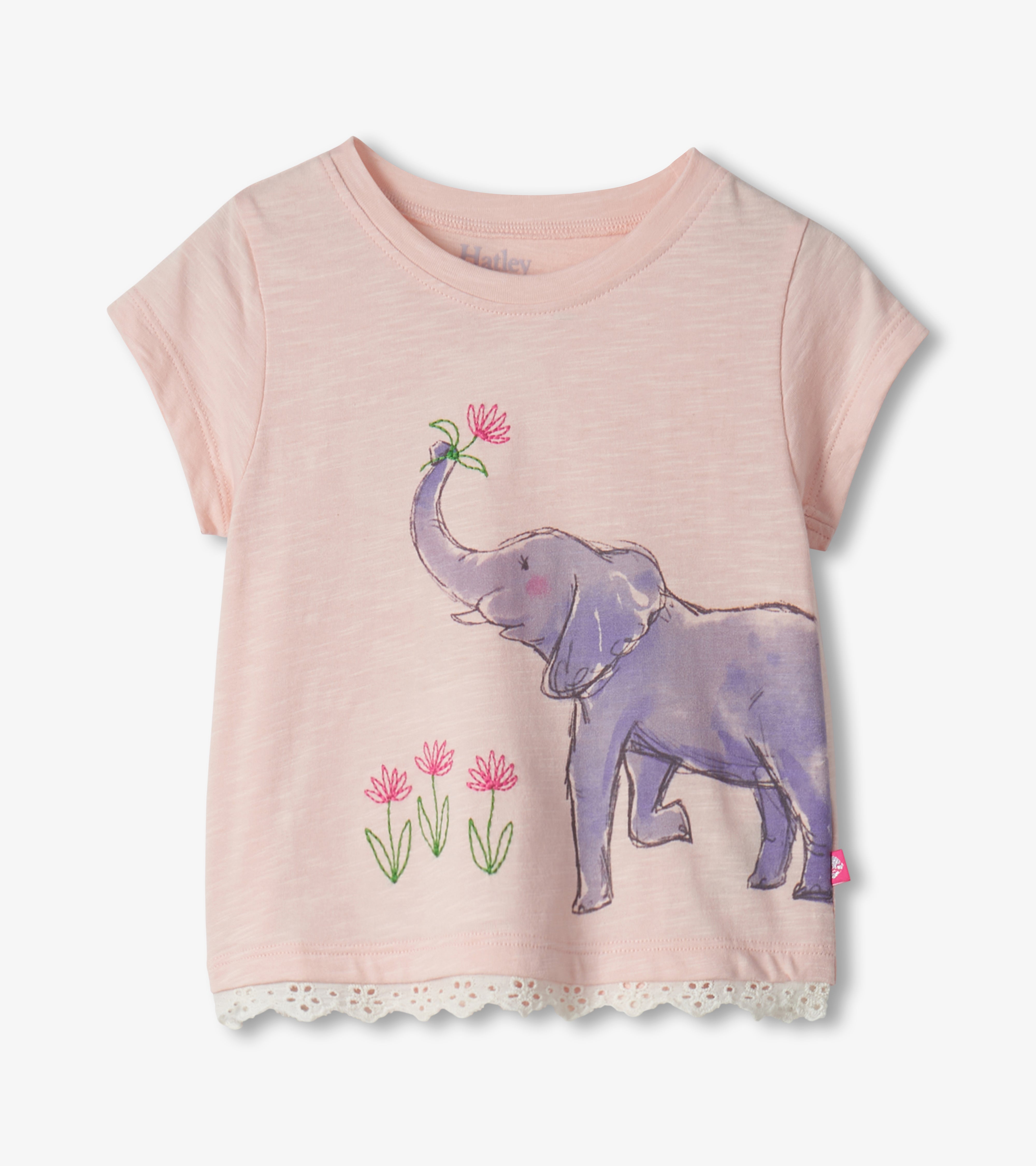Hatley Baby & Toddler Girls Elephant T-Shirt & Short Set
