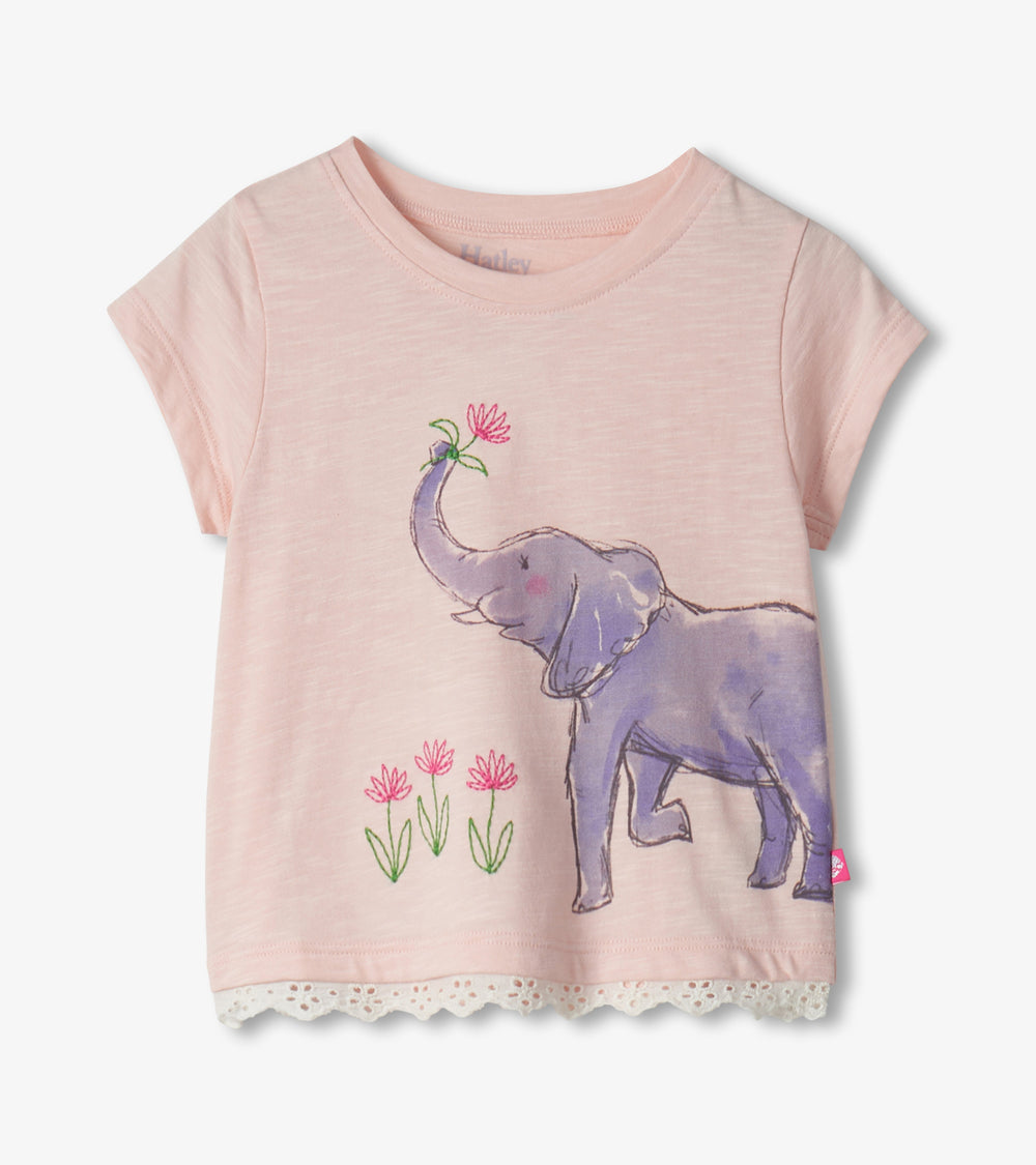 Hatley Baby & Toddler Girls Elephant T-Shirt & Short Set
