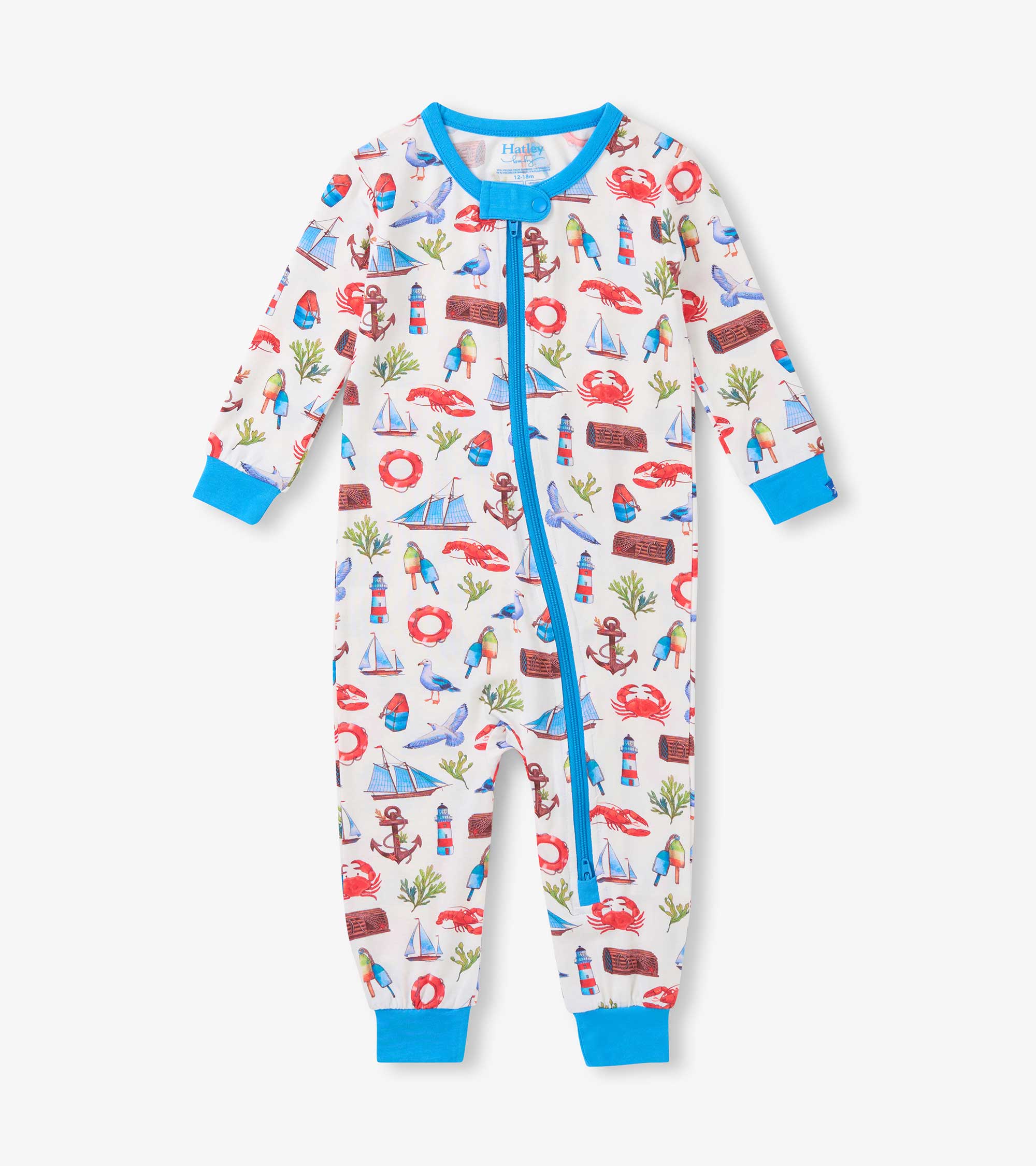 Hatley Baby Boys Painted Seascape Bamboo Sleeper