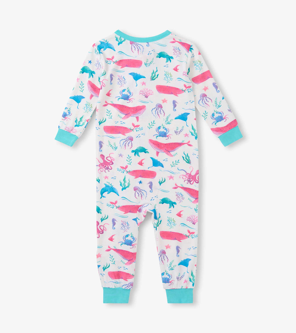 Hatley Baby Girls Painted Sealife Bamboo Sleeper