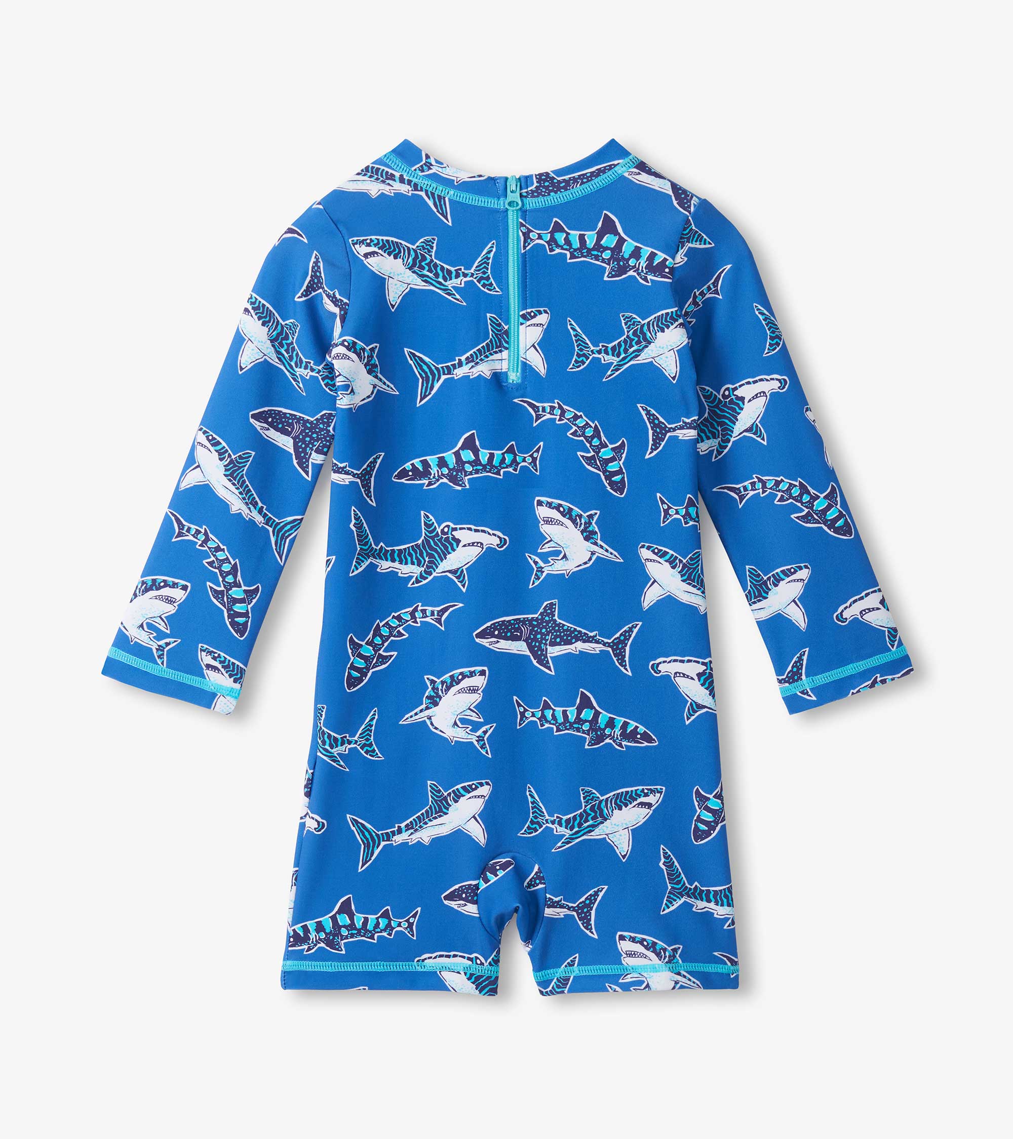 Hatley Baby Boys Patterned Sharks One-Piece Rashguard Swimsuit