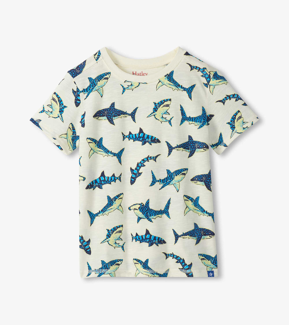 Hatley Boys Glow in the Dark Sharks Graphic Tee