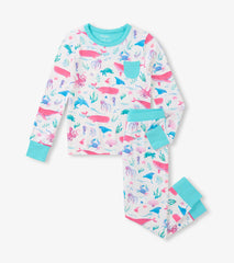 Hatley Girls Painted Sealife Bamboo Pajama Set
