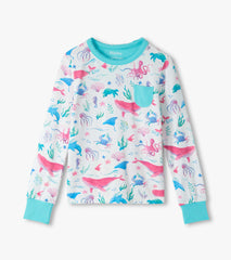 Hatley Girls Painted Sealife Bamboo Pajama Set