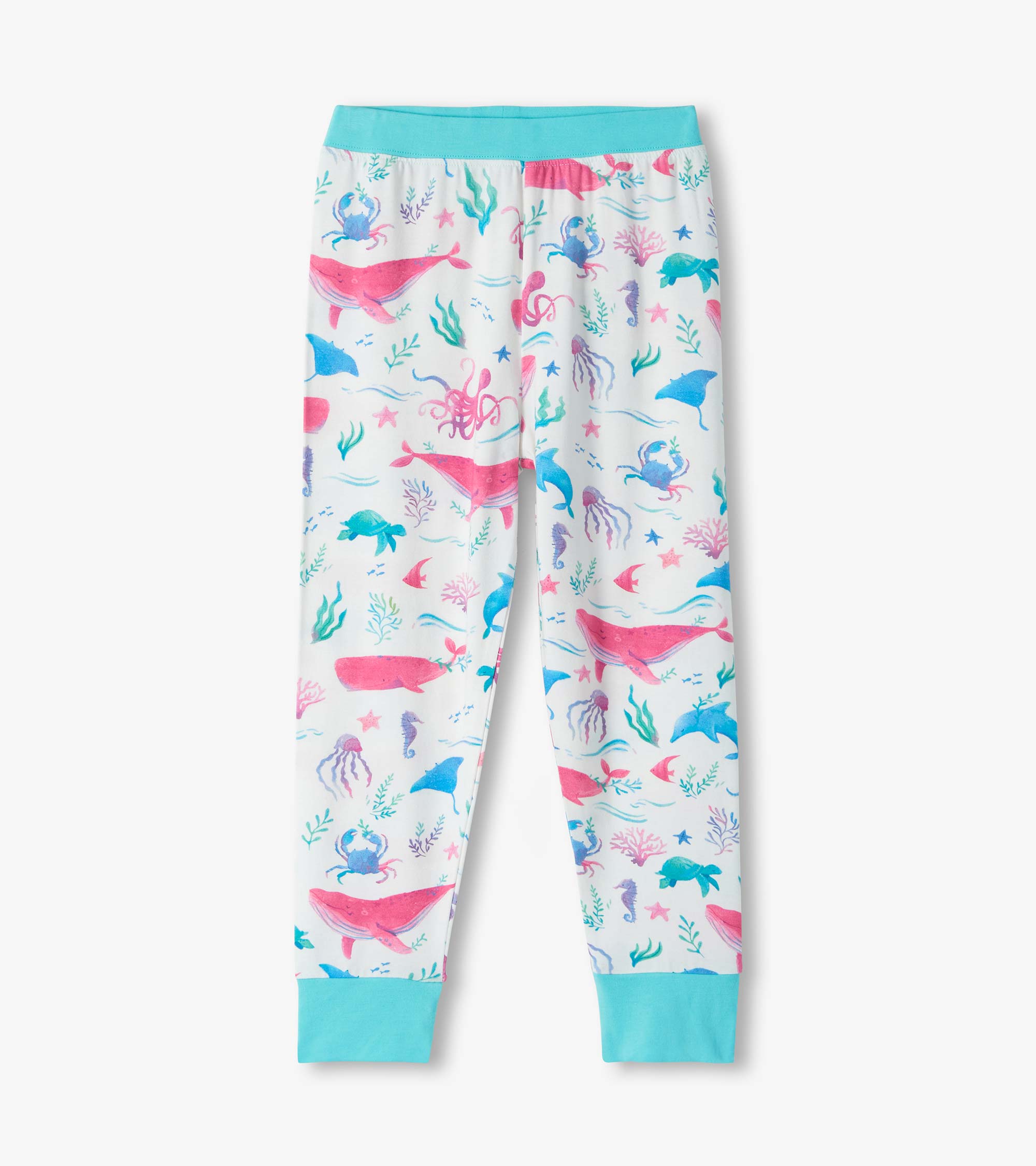 Hatley Girls Painted Sealife Bamboo Pajama Set