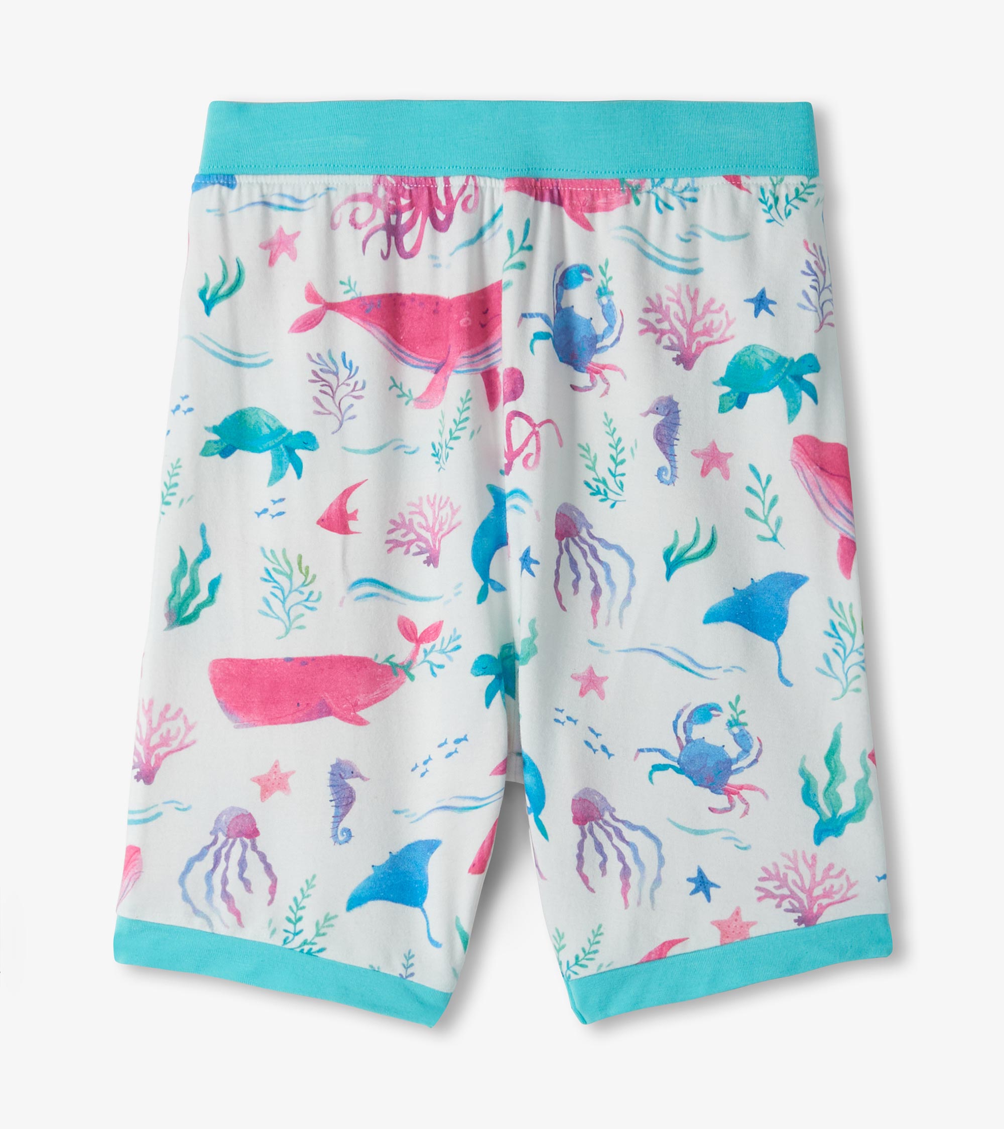 Hatley Girls Painted Sealife Bamboo Short Pajama Set