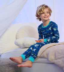 Hatley Boys Patterned Sharks Cotton Pajama Set