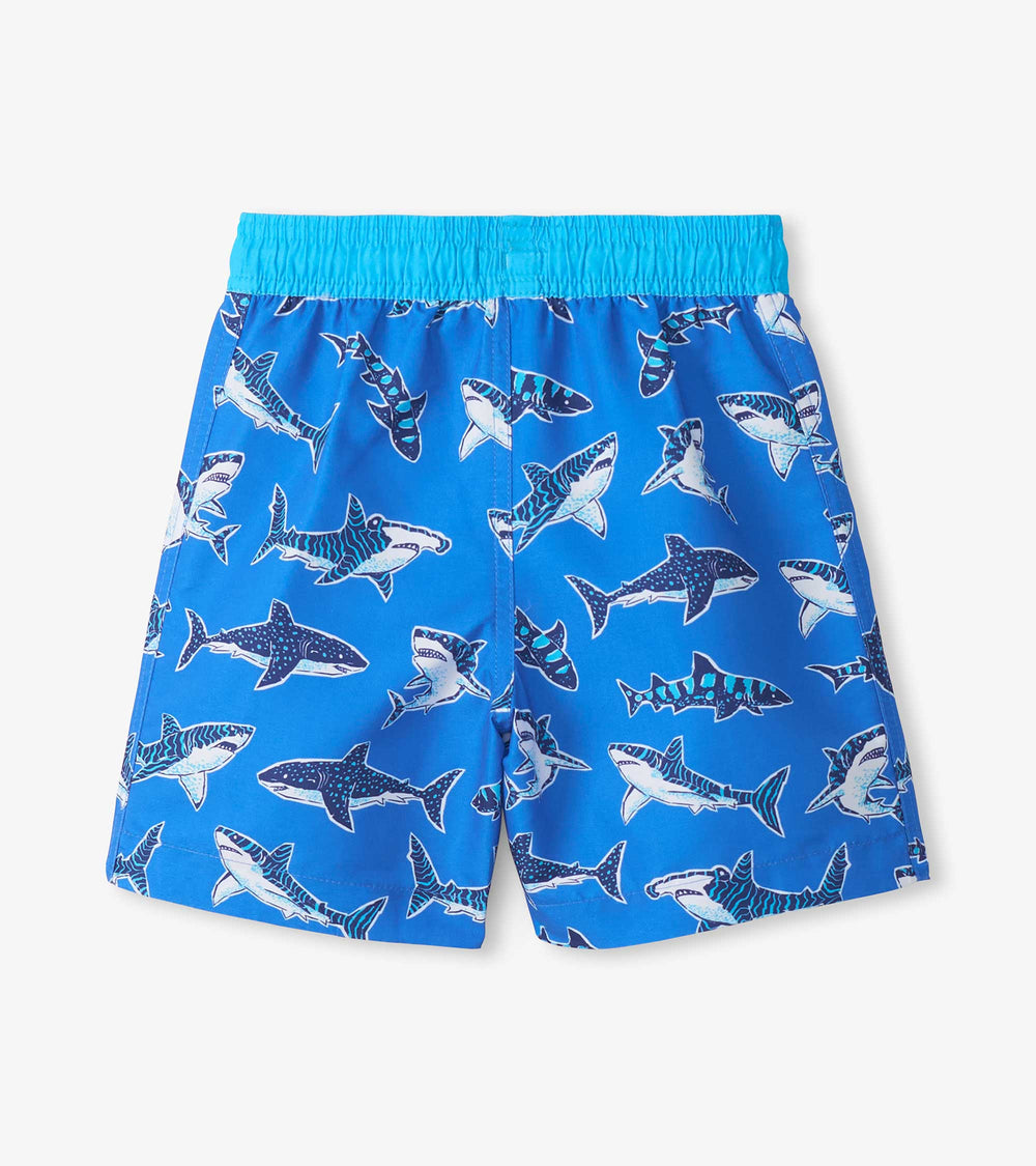 Hatley Boys Patterned Sharks Swim Trunks