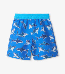 Hatley Boys Patterned Sharks Swim Trunks