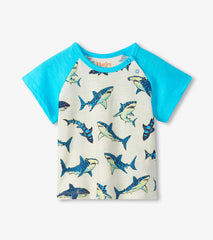 Hatley Baby & Toddler Boys Glow in the Dark Sharks Raglan T-Shirt