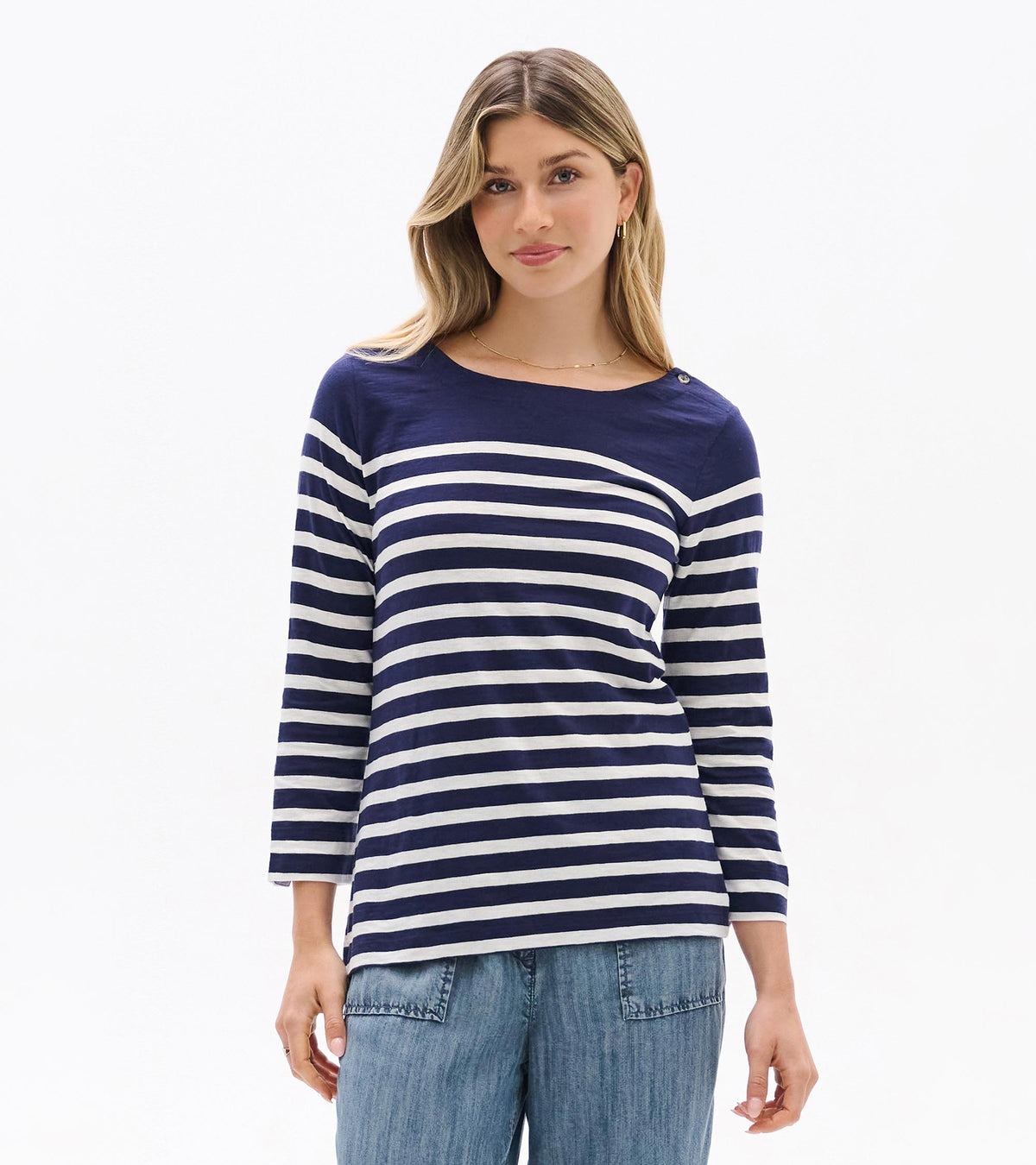 Hatley Button Breton - Patriot Stripes