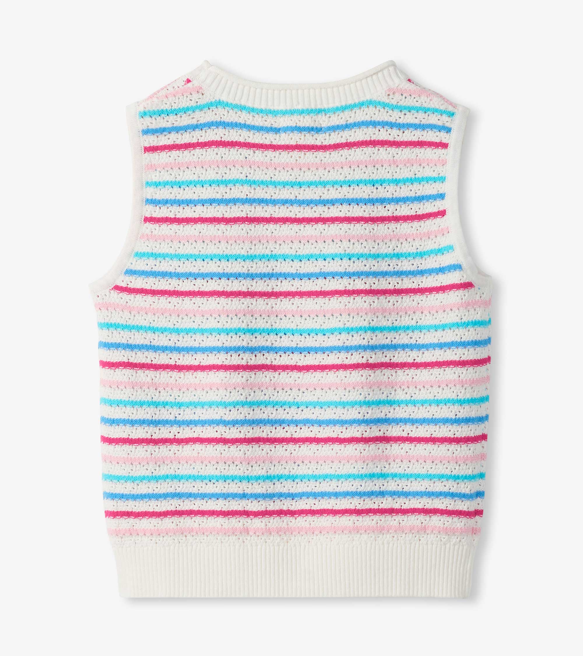 Hatley Girls Rainbow Berry Stripe Crochet Tank