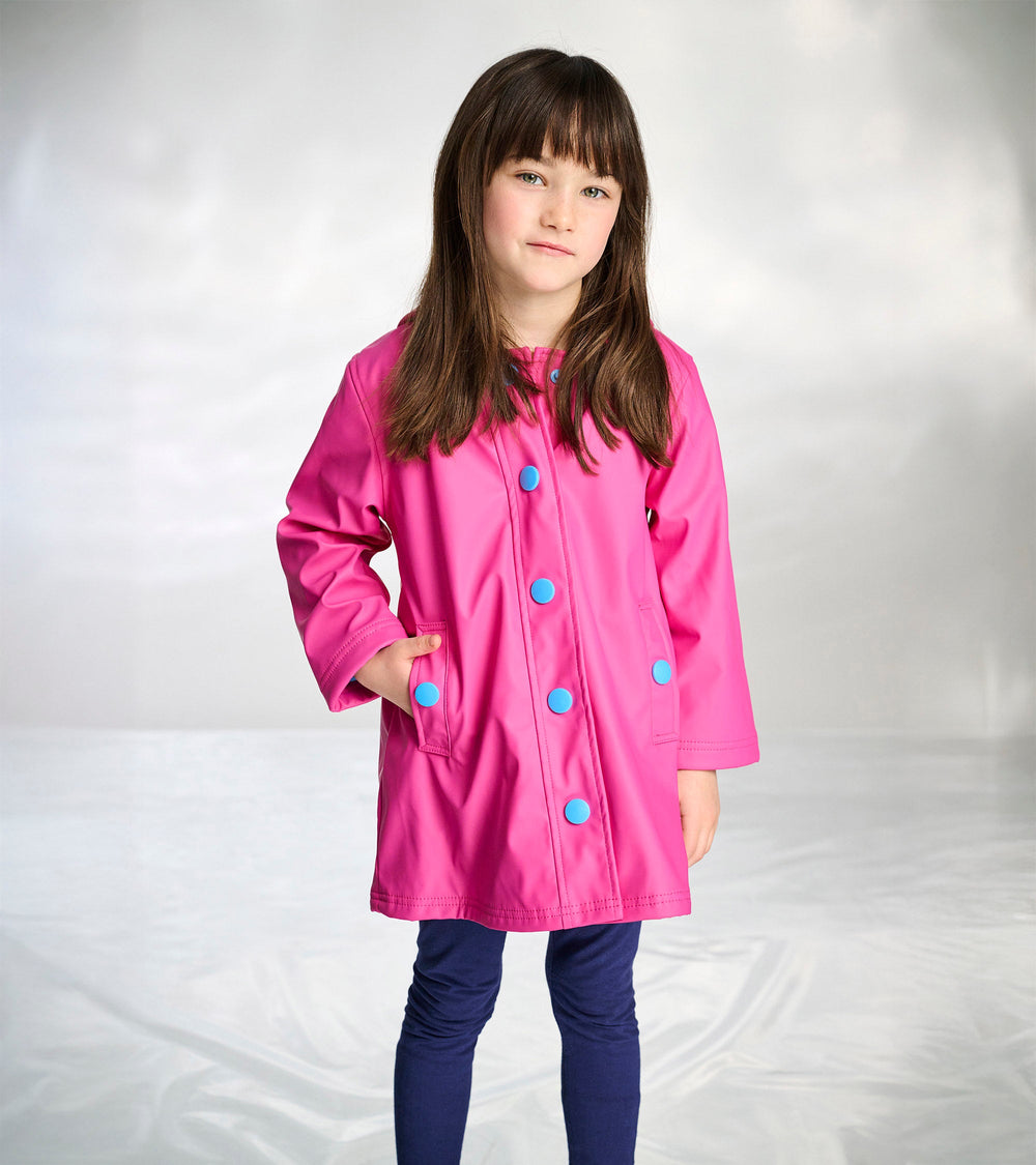 Hatley Girls Raspberry Rose Rain Jacket