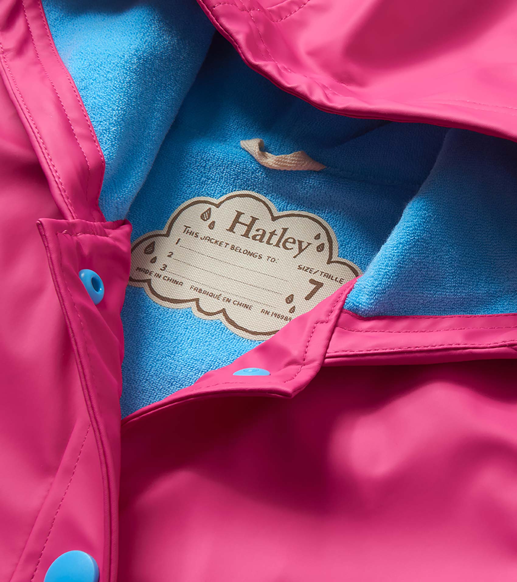 Hatley Girls Raspberry Rose Rain Jacket