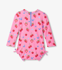 Hatley Baby Girls Summer Berries One-Piece Rashguard Swimsuit