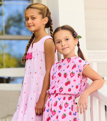 Hatley Girls Summer Berries Smocked Waist Dress