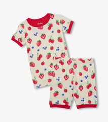 Hatley Girls Summer Berries Cotton Short Pajama Set