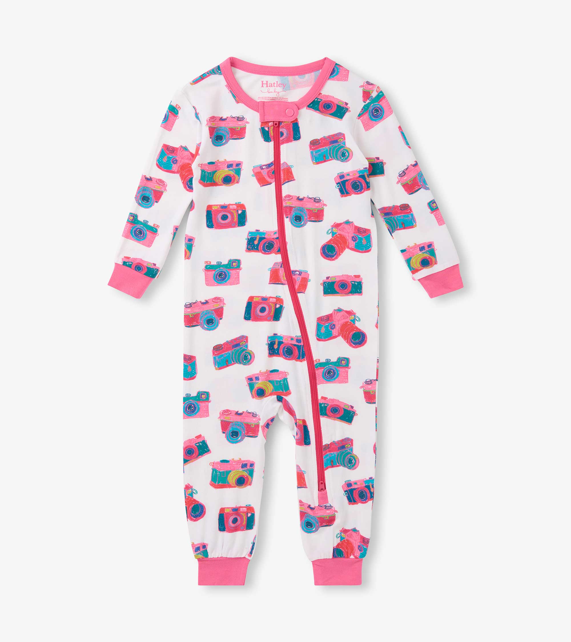 Hatley Baby Girls Sketchy Cameras Bamboo Sleeper