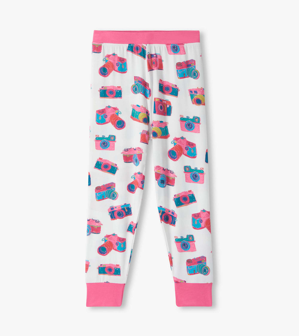 Hatley Girls Sketchy Cameras Bamboo Pajama Set